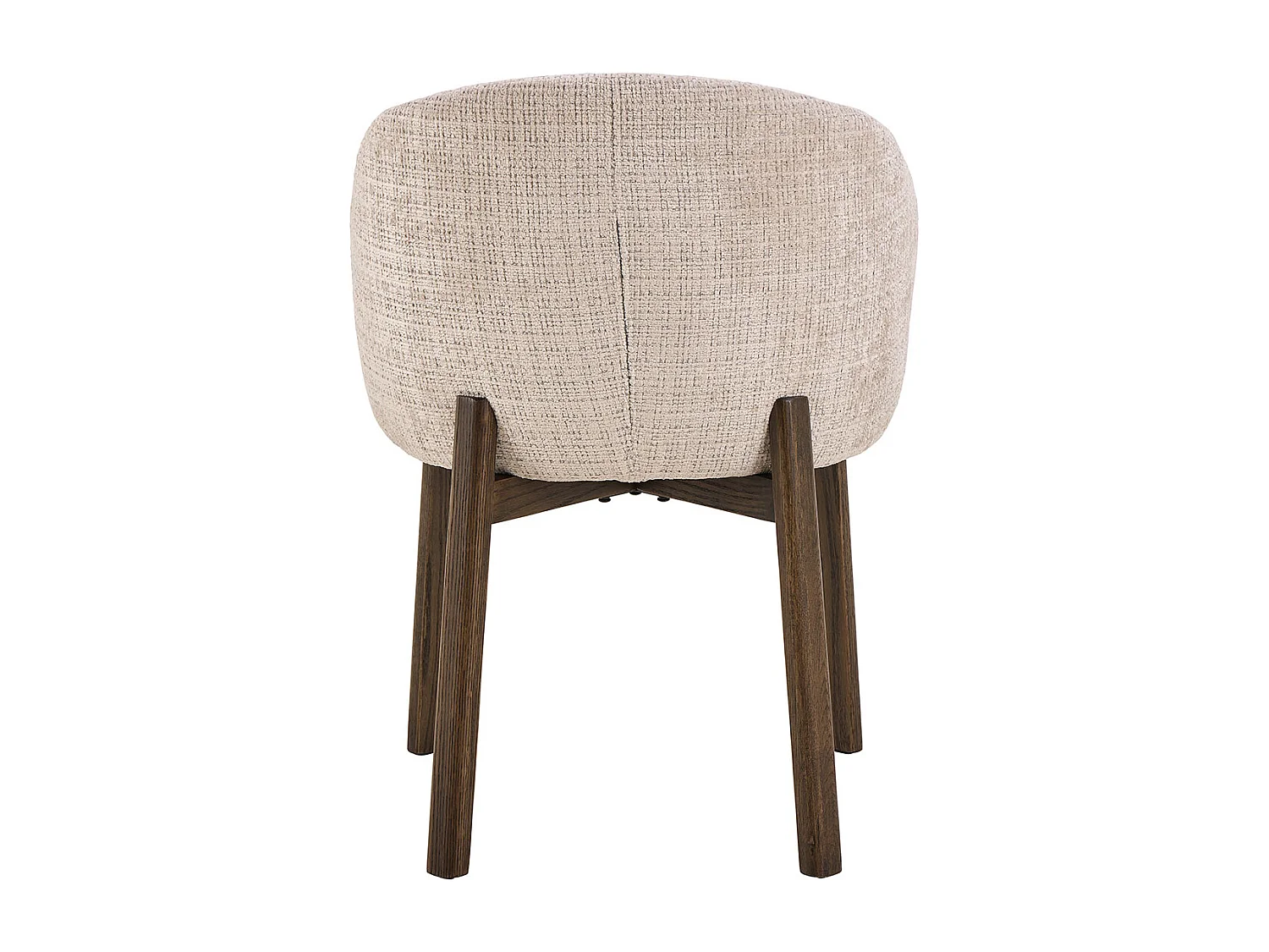 Darlene chaise de salle à manger avec accoudoirs chenille beige.