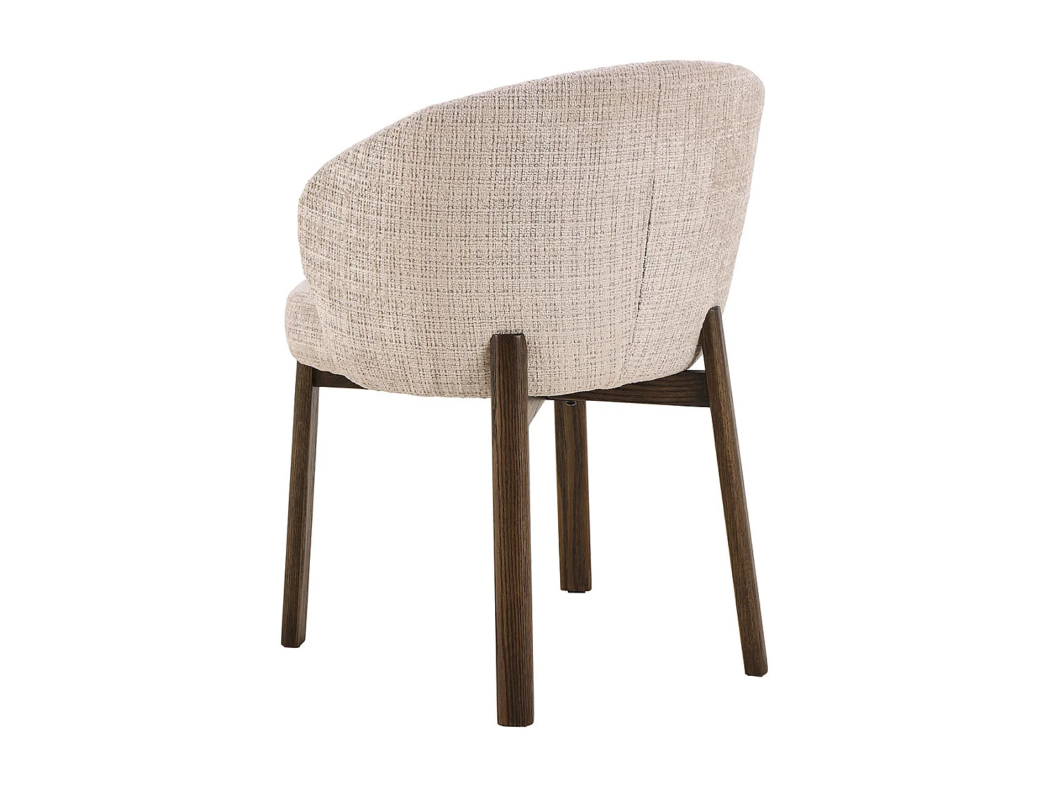 Darlene chaise de salle à manger avec accoudoirs chenille beige.