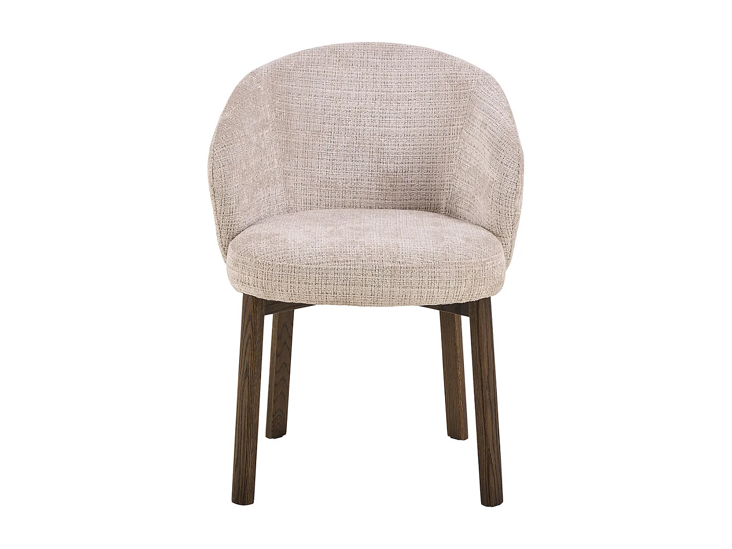 Darlene chaise de salle à manger avec accoudoirs chenille beige.