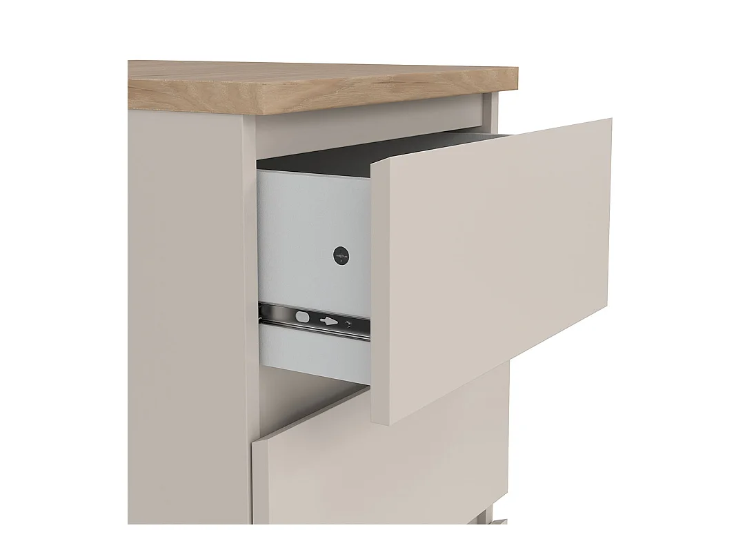 Naia table de nuit 3 tiroirs chêne décor.