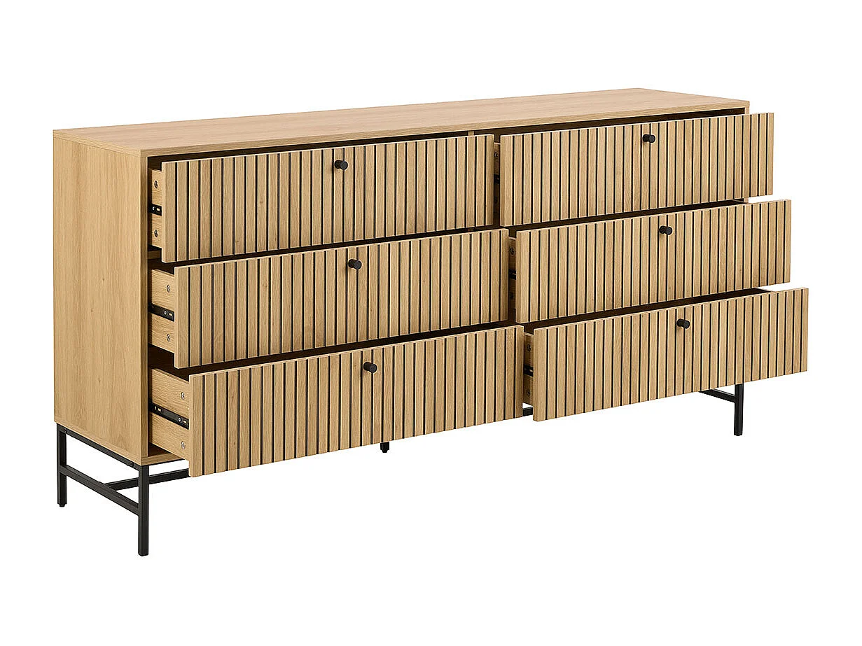 Albany Kommode 6 Schubladen Natur.