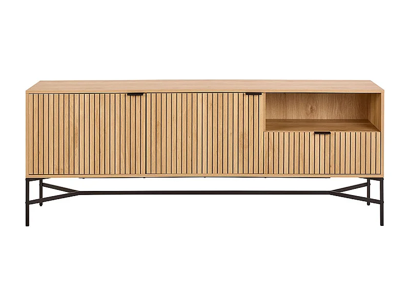 Jaipur Sideboard 2 Türen 1 Schublade 2 Regale Eichen Dekor.