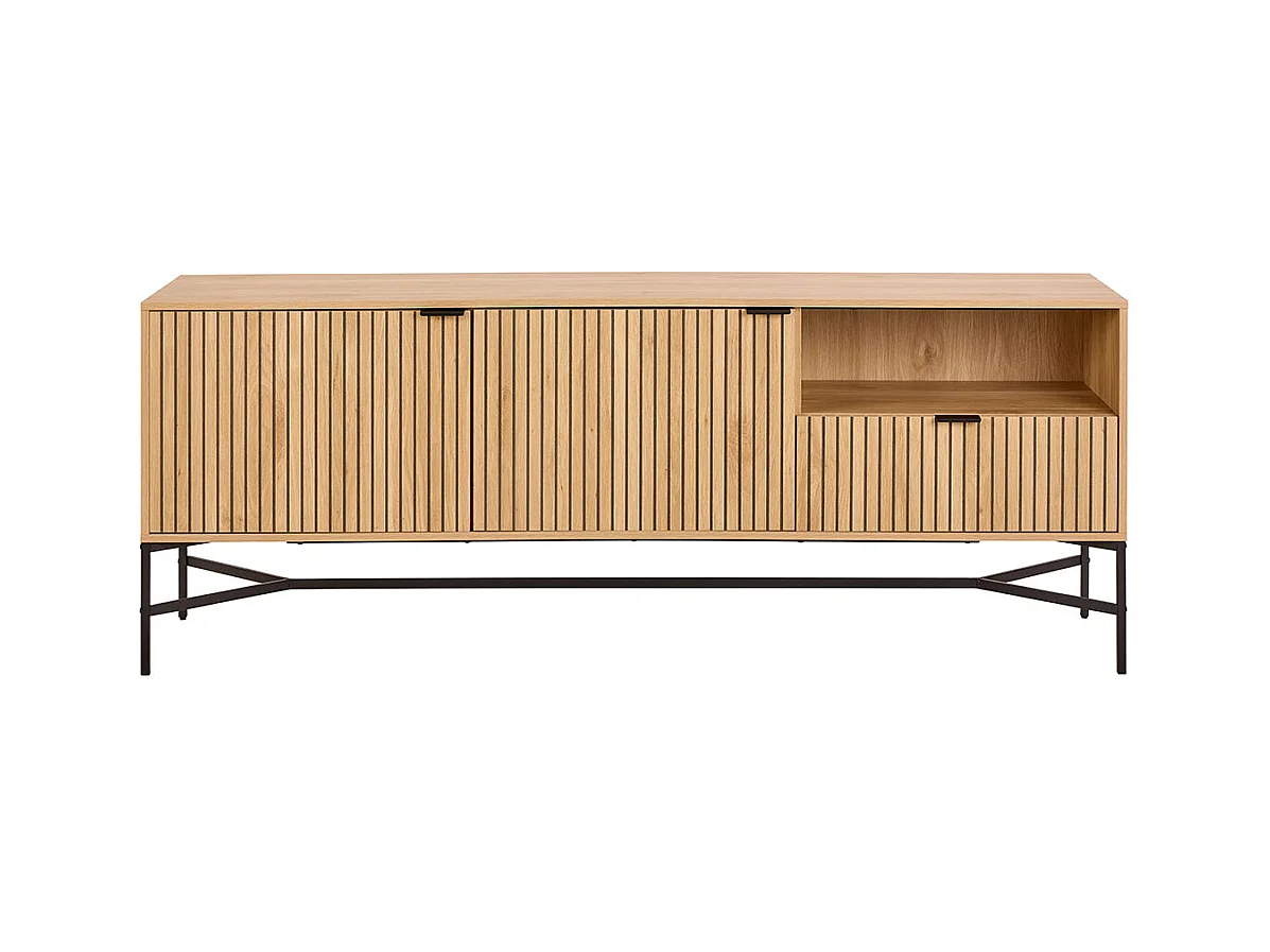 Jaipur Sideboard 2 Türen 1 Schublade 2 Regale Eichen Dekor.