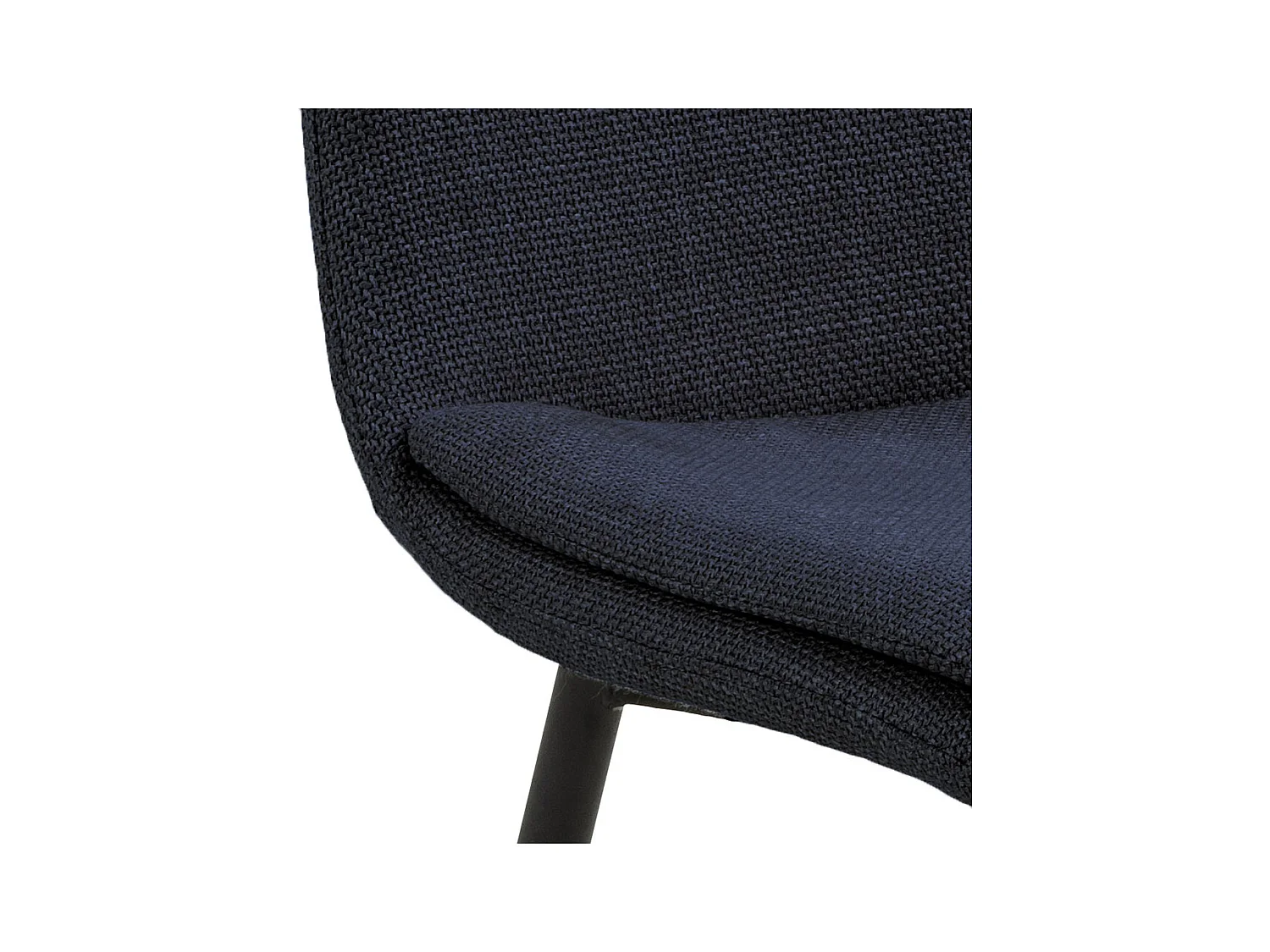 Becca chaise de salle à manger tissu bleu.