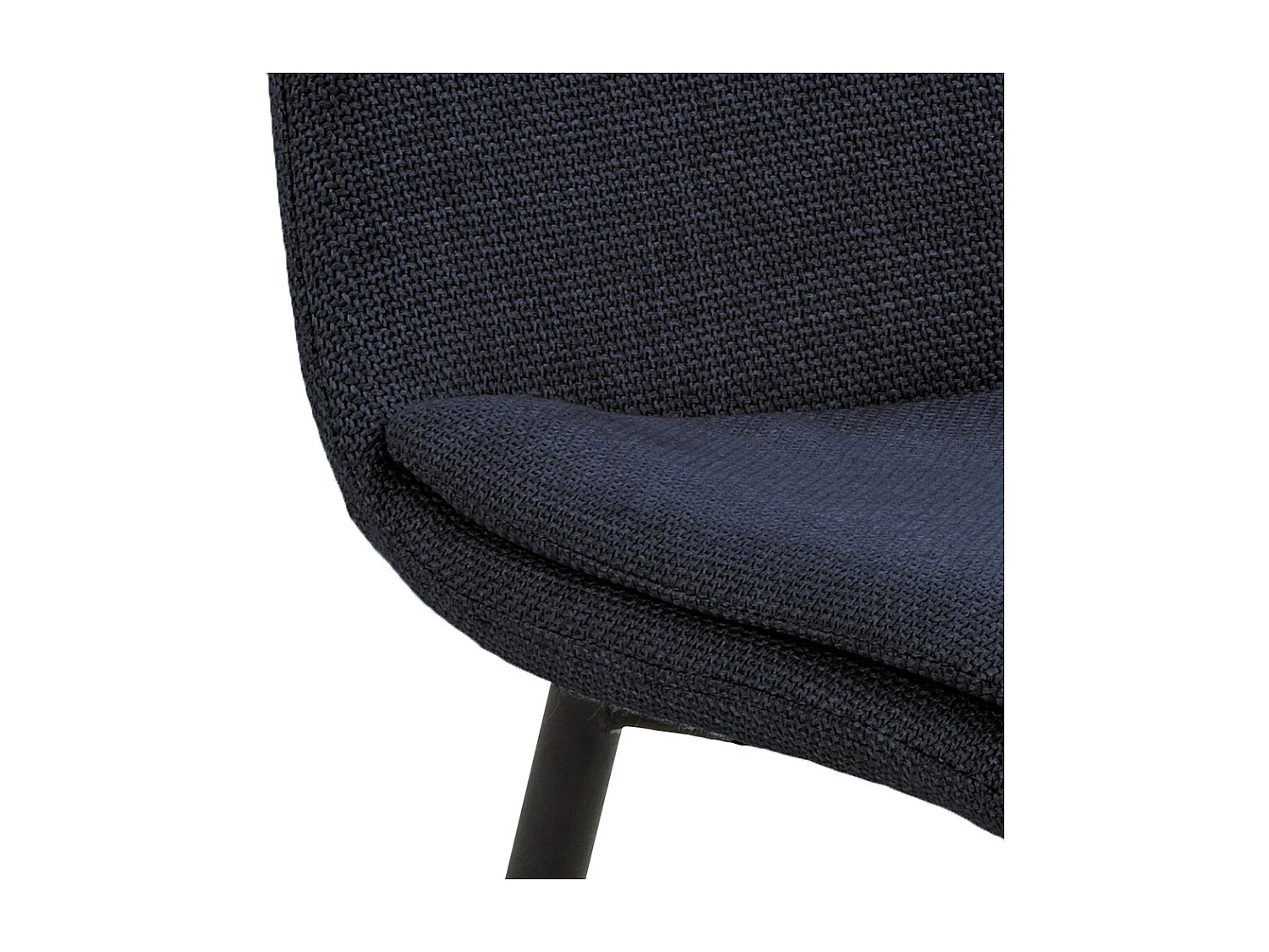 Becca chaise de salle à manger tissu bleu.