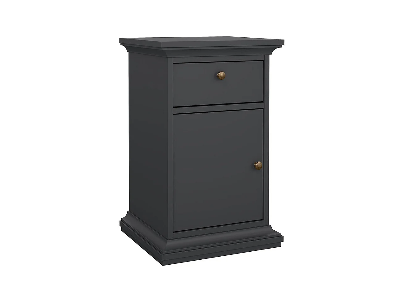 Venedig table de nuit 1 porte 1 tiroir gris mat.