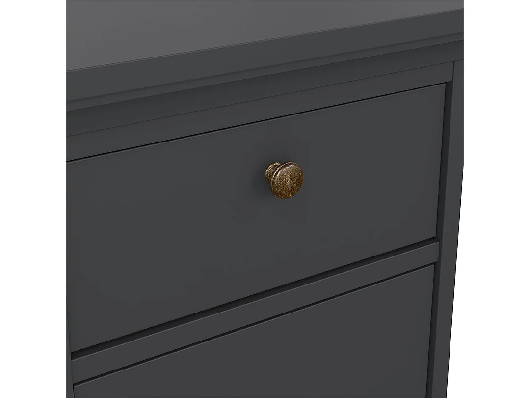 Venedig table de nuit 1 porte 1 tiroir gris mat.