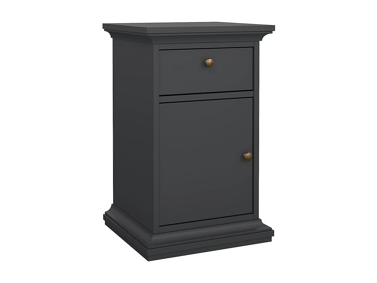 Venedig nachtkastje 1 deur 1 lade mat grijs.