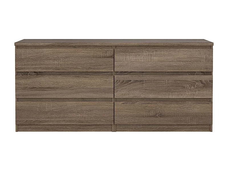 Naia Kommode 6 Schubladen Trüffel-Dekor.