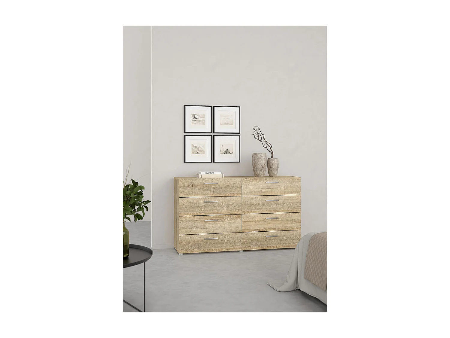 Pepe Kommode 8 Schubladen Eichenstruktur-Dekor.