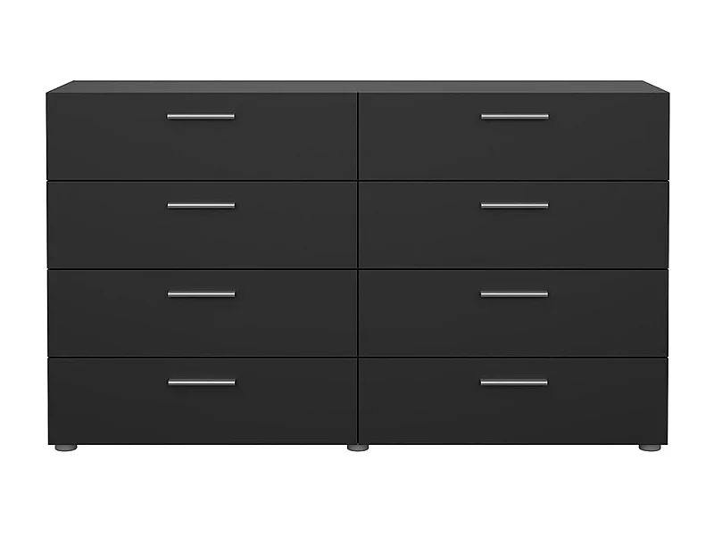 Pepe Kommode 8 Schubladen matt schwarz.