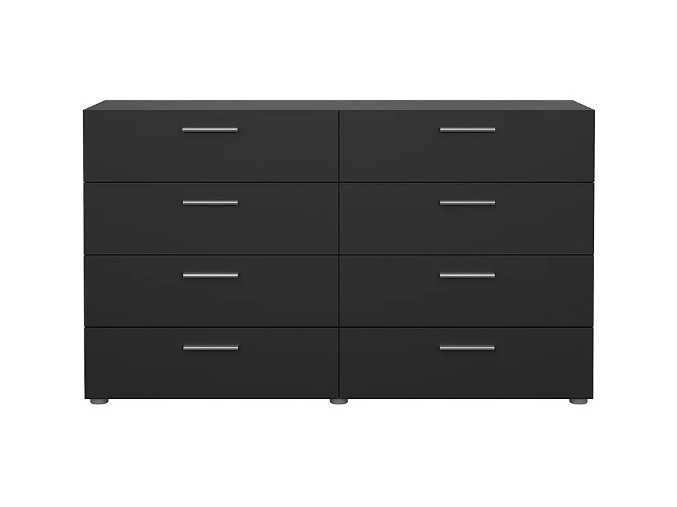 Pepe Kommode 8 Schubladen matt schwarz.