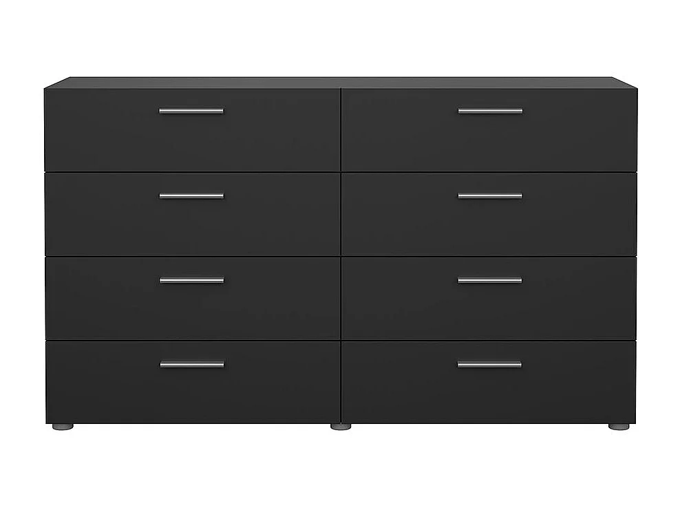 Pepe Kommode 8 Schubladen matt schwarz.