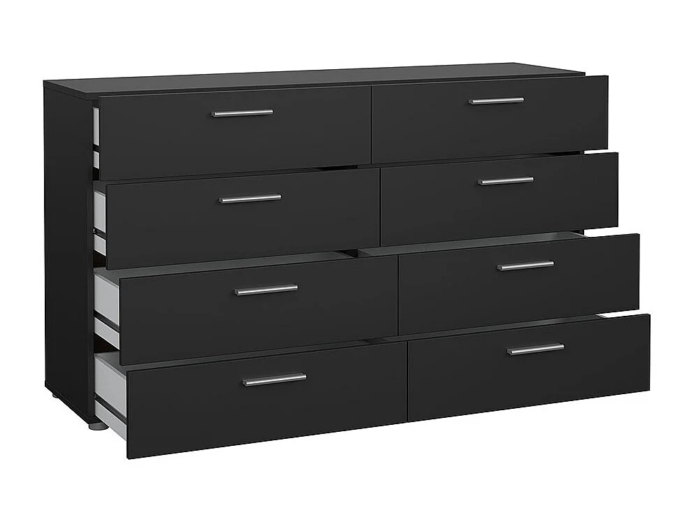 Pepe Kommode 8 Schubladen matt schwarz.