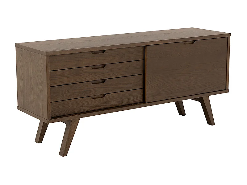 A-Line Sideboard 1 Tür 4 Schubladen 1 Regal Eichen Dekor.