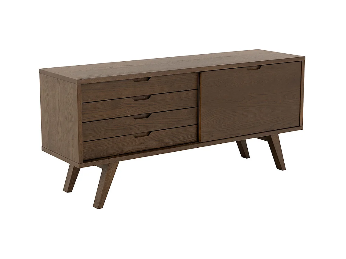 A-Line Sideboard 1 Tür 4 Schubladen 1 Regal Eichen Dekor.
