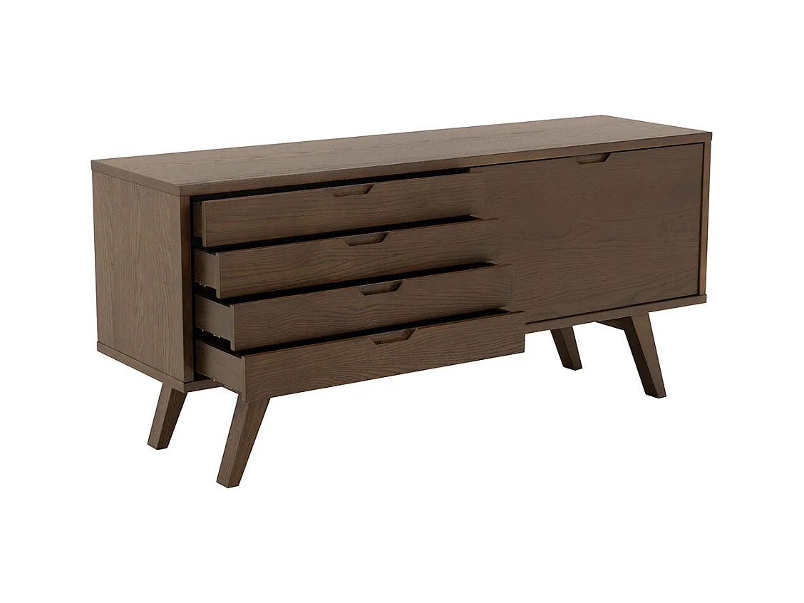 A-Line Sideboard 1 Tür 4 Schubladen 1 Regal Eichen Dekor.
