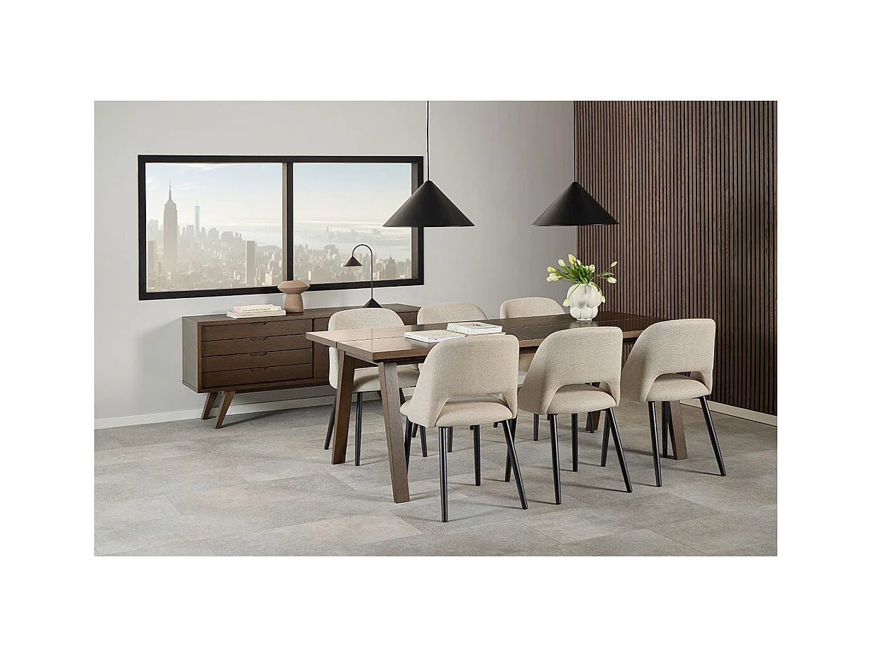 A-Line Sideboard 1 Tür 4 Schubladen 1 Regal Eichen Dekor.