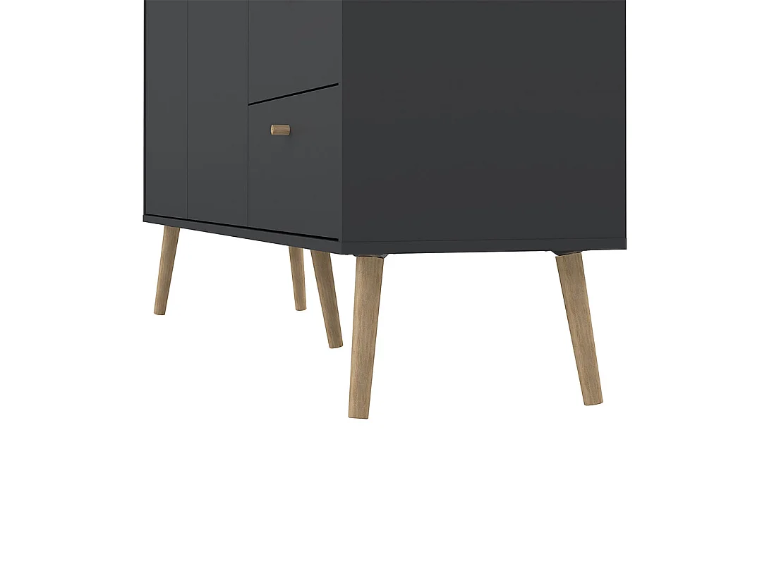 Buffet 2 portes et 3 tiroirs avec pieds en bois L147,2 cm - TARP