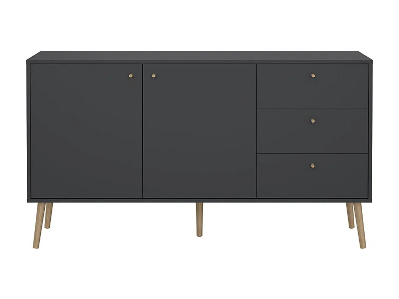 Bodo Sideboard 2 Türen, 3 Schubladen matte grau.