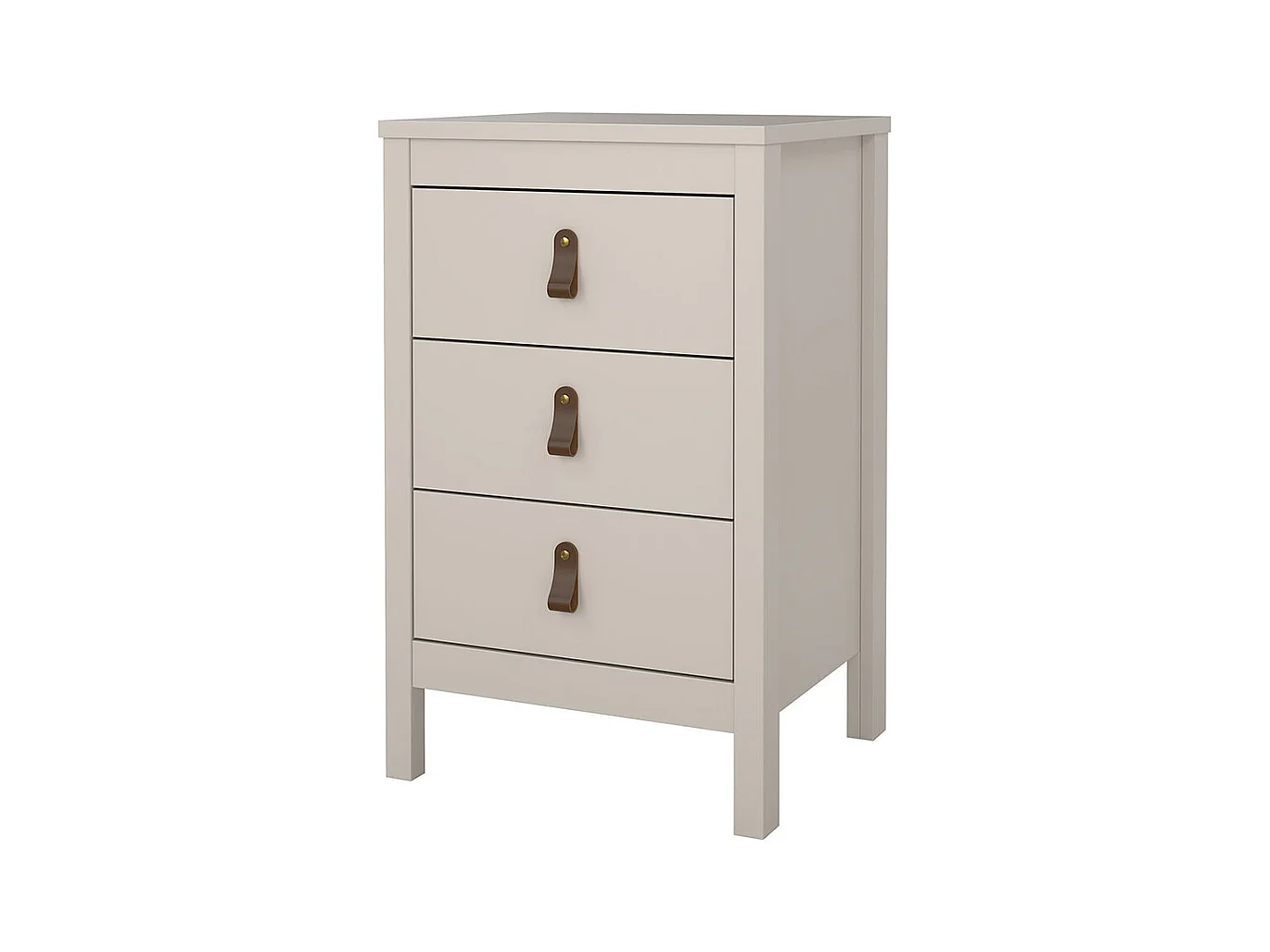 Madrid table de nuit 3 tiroirs cachemire.