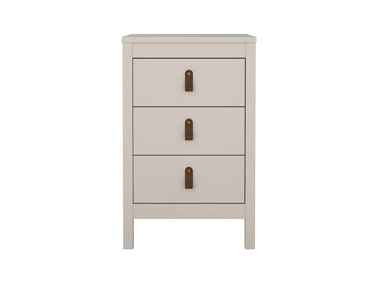 Madrid table de nuit 3 tiroirs cachemire.