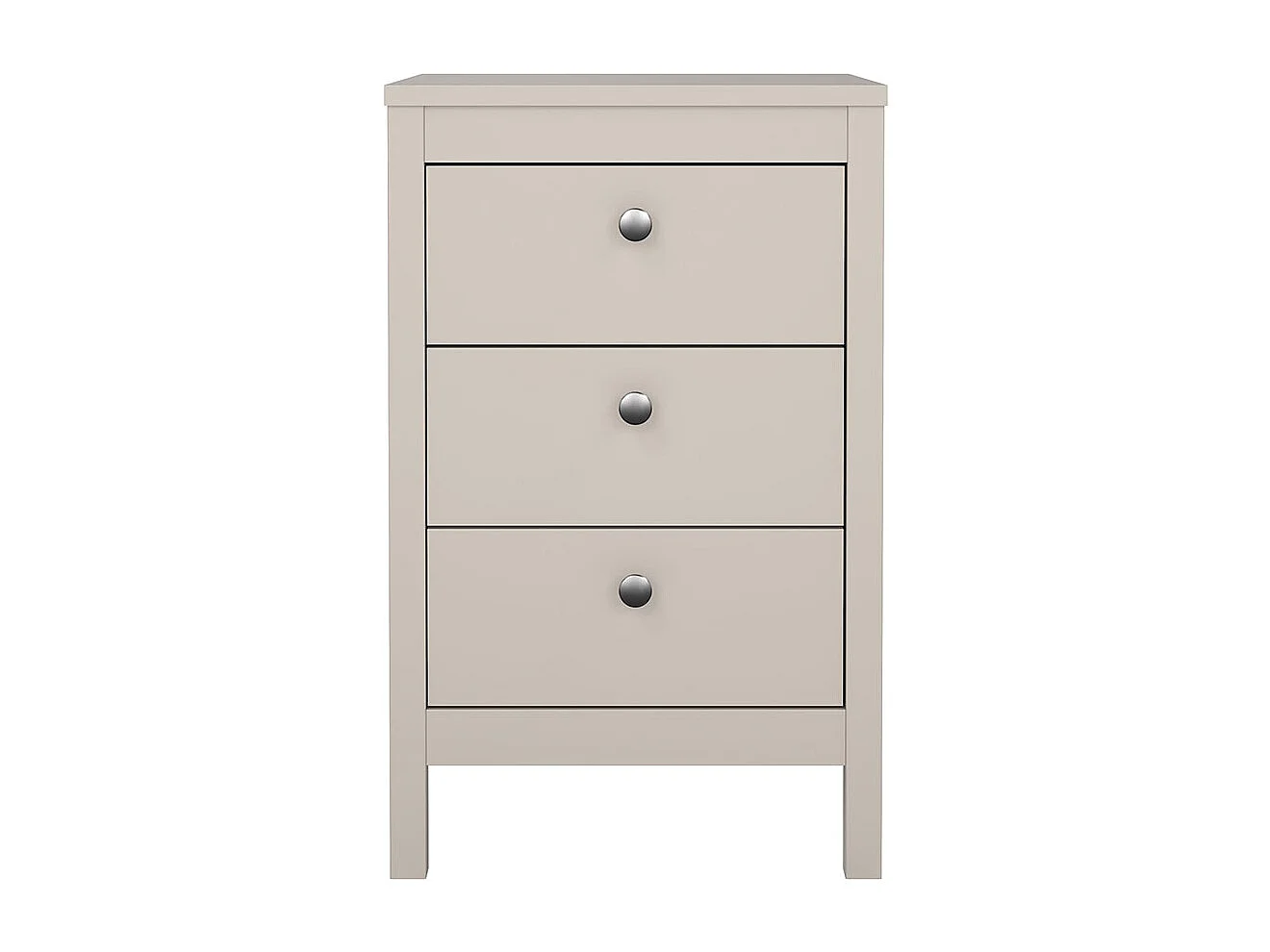 Madrid table de nuit 3 tiroirs cachemire.