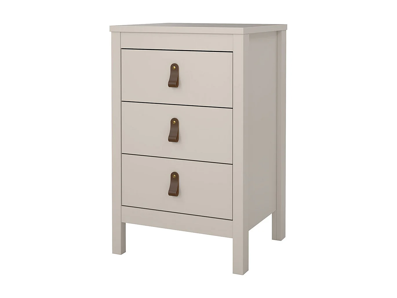 Madrid table de nuit 3 tiroirs cachemire.