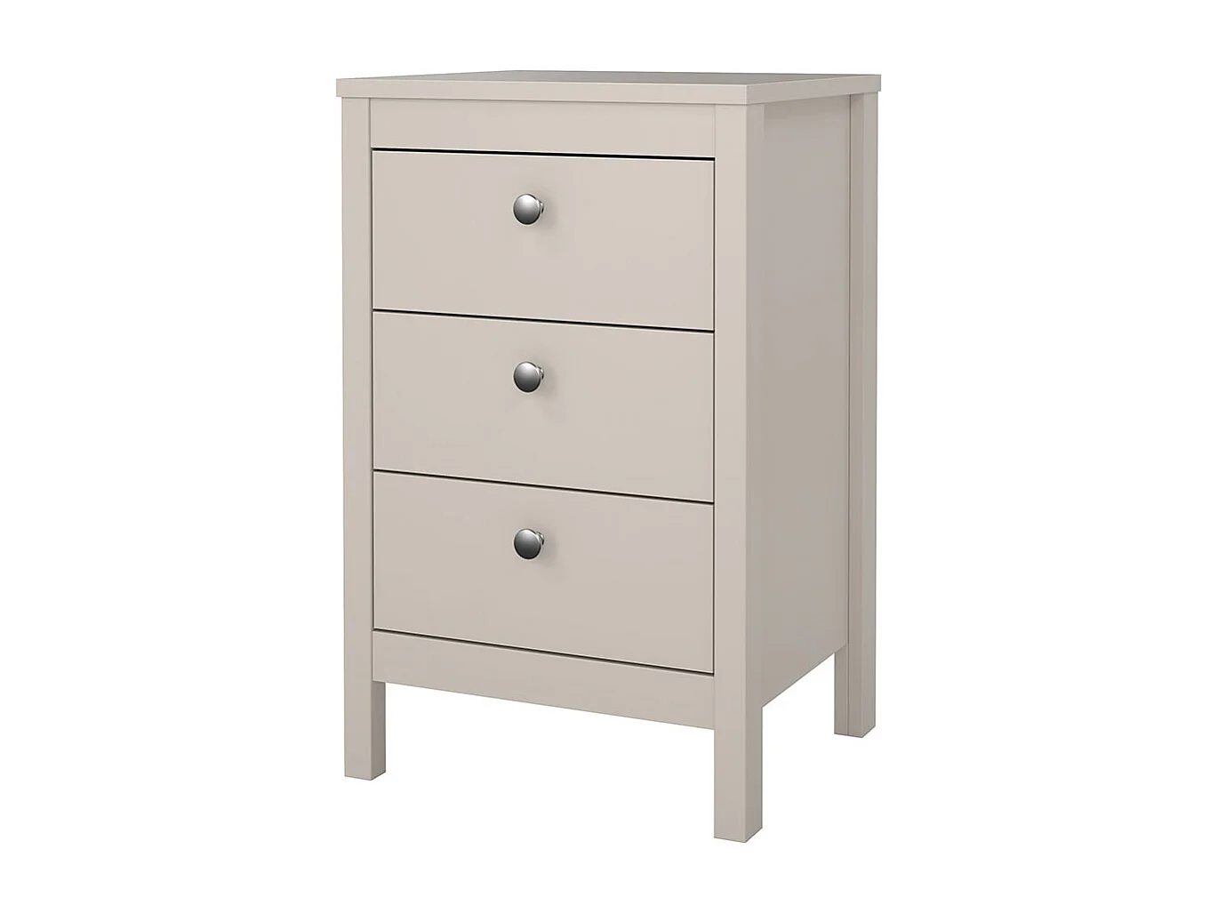 Madrid table de nuit 3 tiroirs cachemire.