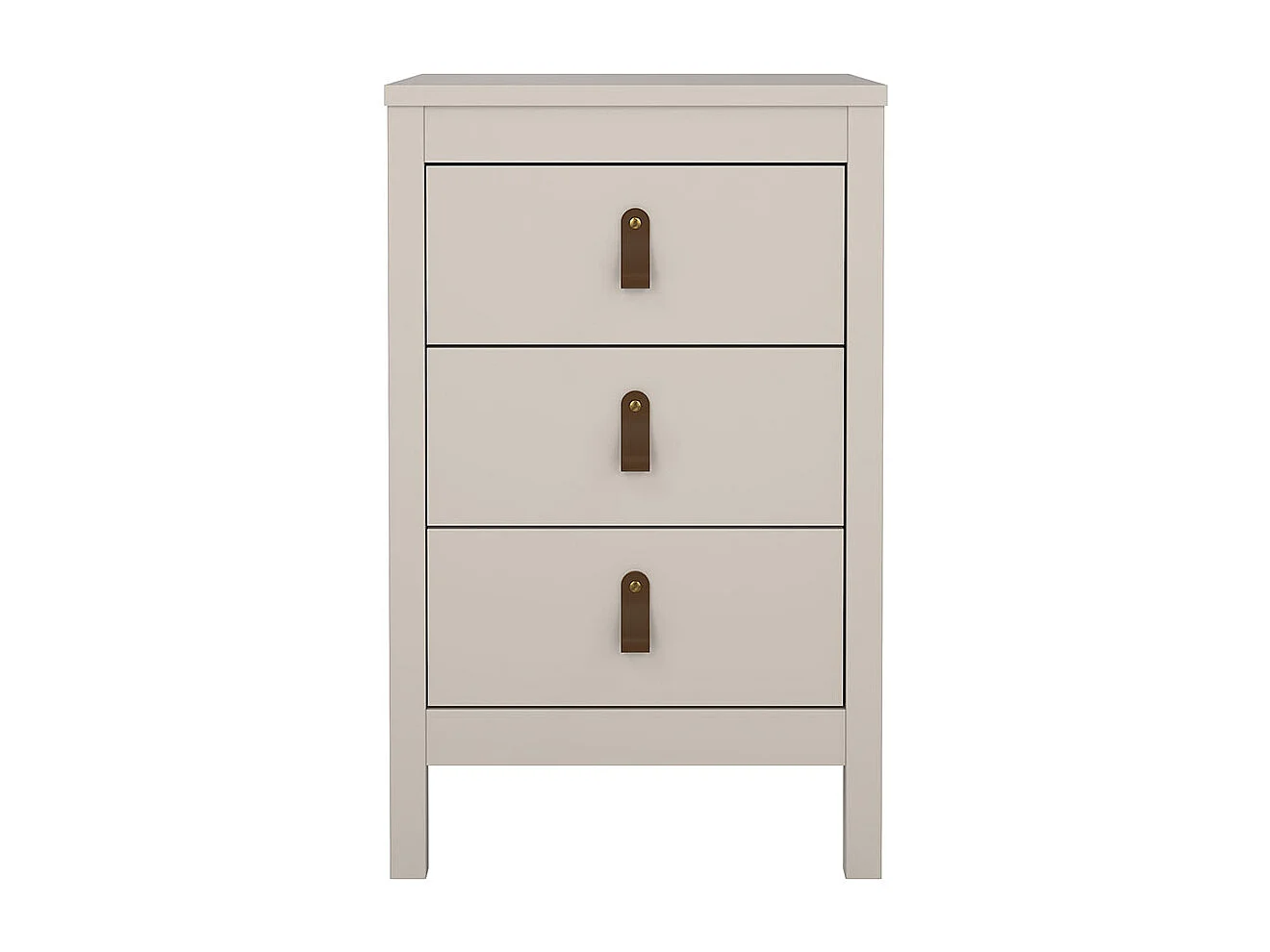 Madrid table de nuit 3 tiroirs cachemire.