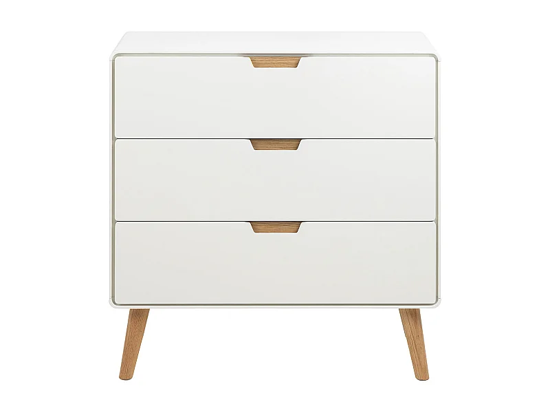 Lowell Kommode 3 Schubladen weiß.