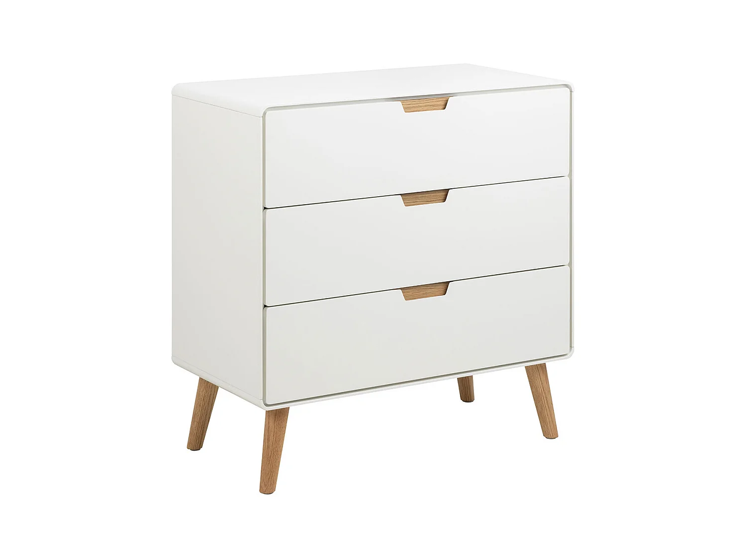 Lowell Kommode 3 Schubladen weiß.