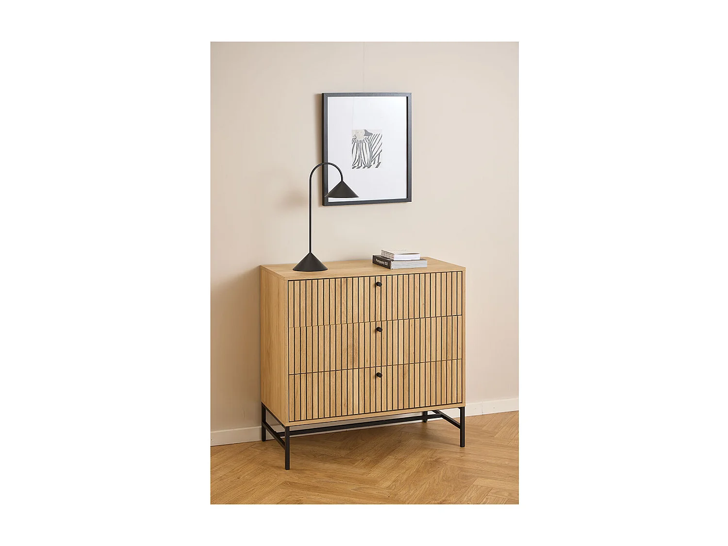 Albany Kommode 3 Schubladen Natur.