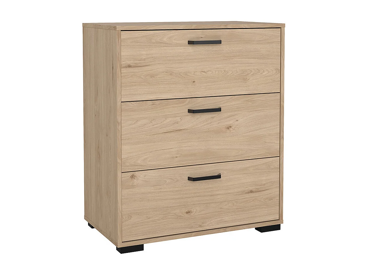 Sofia Kommode 3 Schubladen Eiche Dekor.