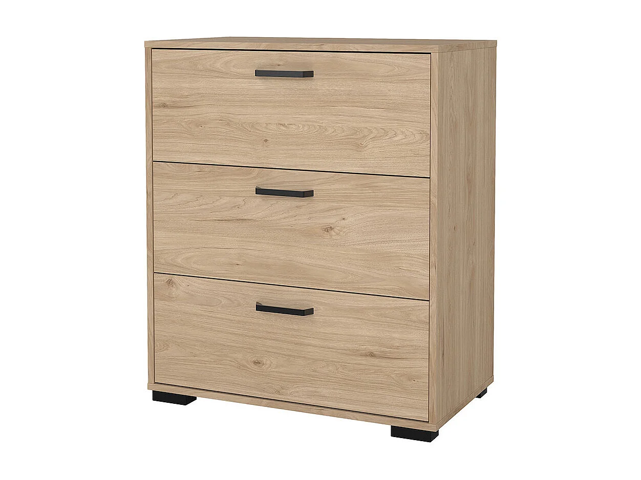 Sofia Kommode 3 Schubladen Eiche Dekor.