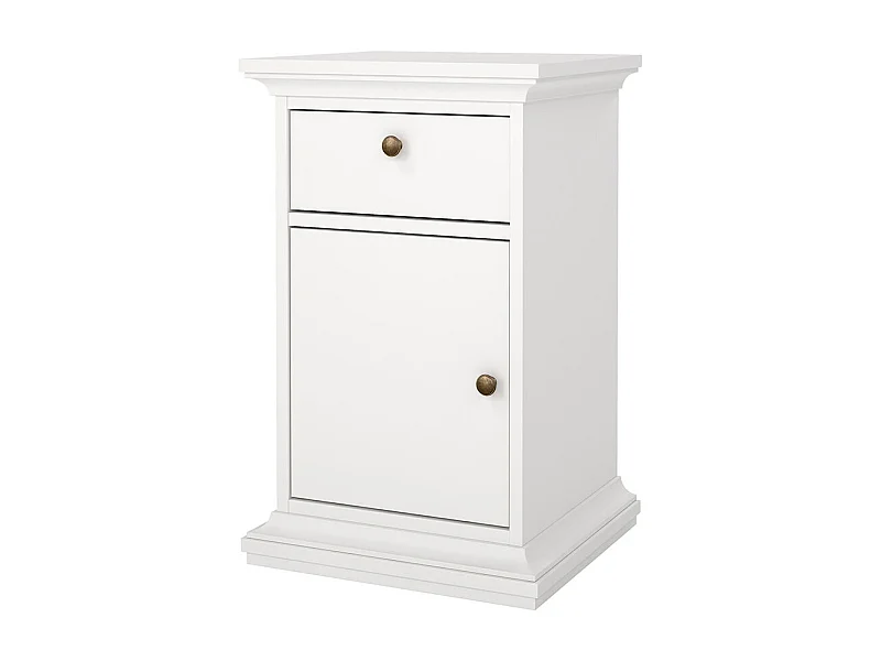Venedig Nachttisch 1 Tür 1 Schublade weiß.