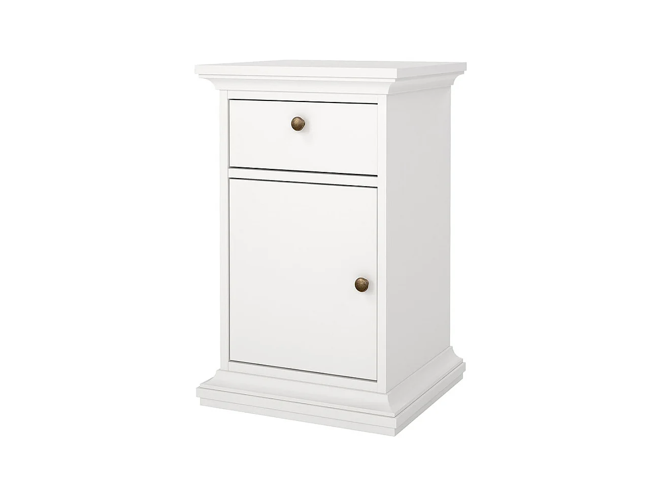 Venedig table de nuit 1 porte 1 tiroir blanc.