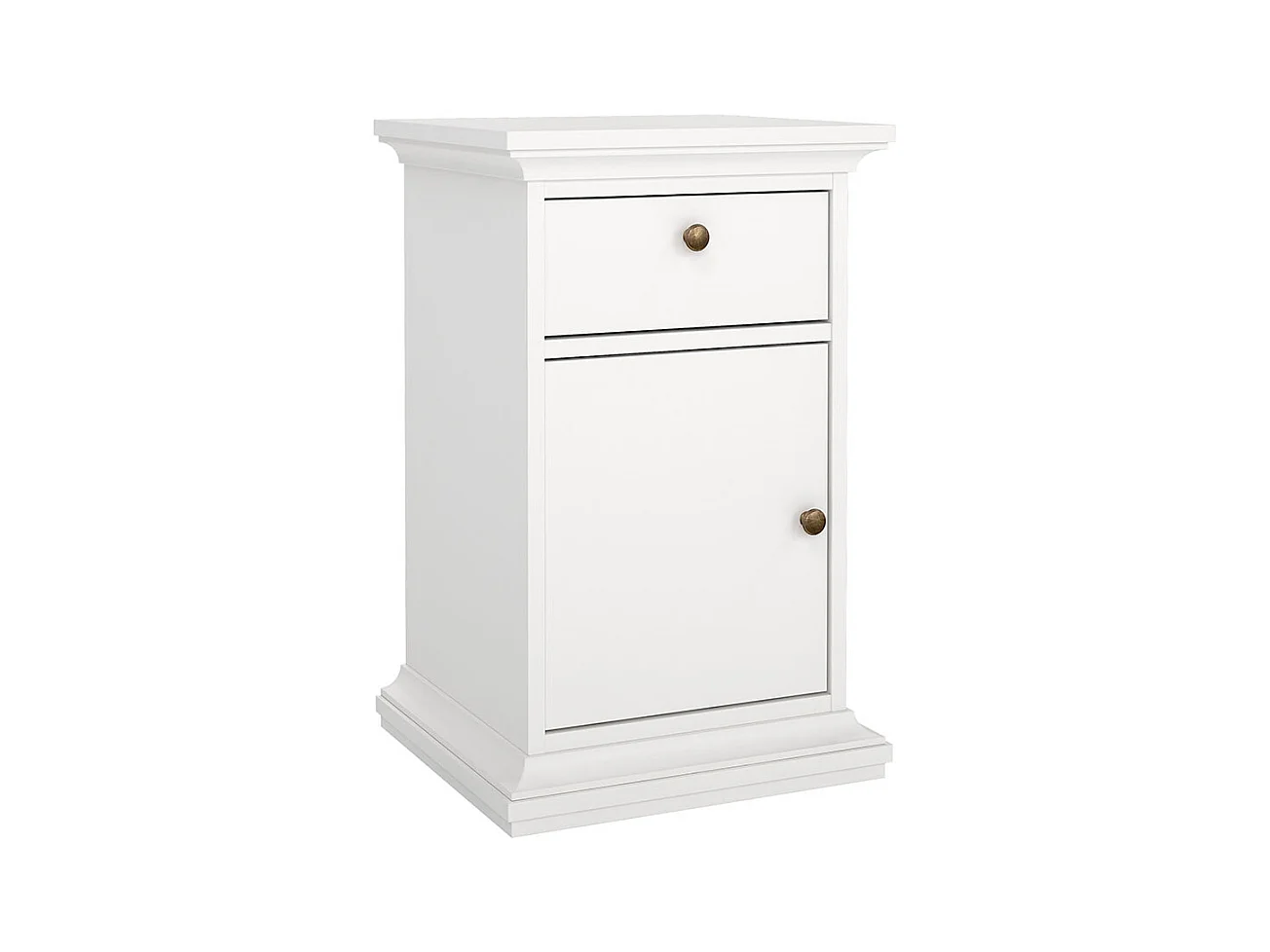 Venedig table de nuit 1 porte 1 tiroir blanc.