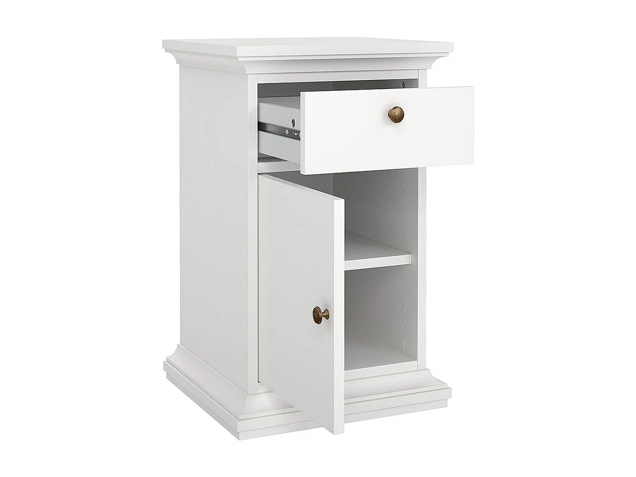 Venedig nachtkastje 1 deur 1 lade wit.