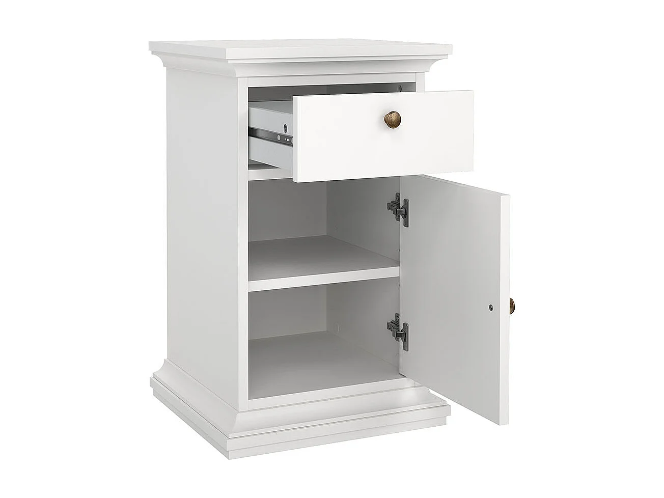 Venedig nachtkastje 1 deur 1 lade wit.
