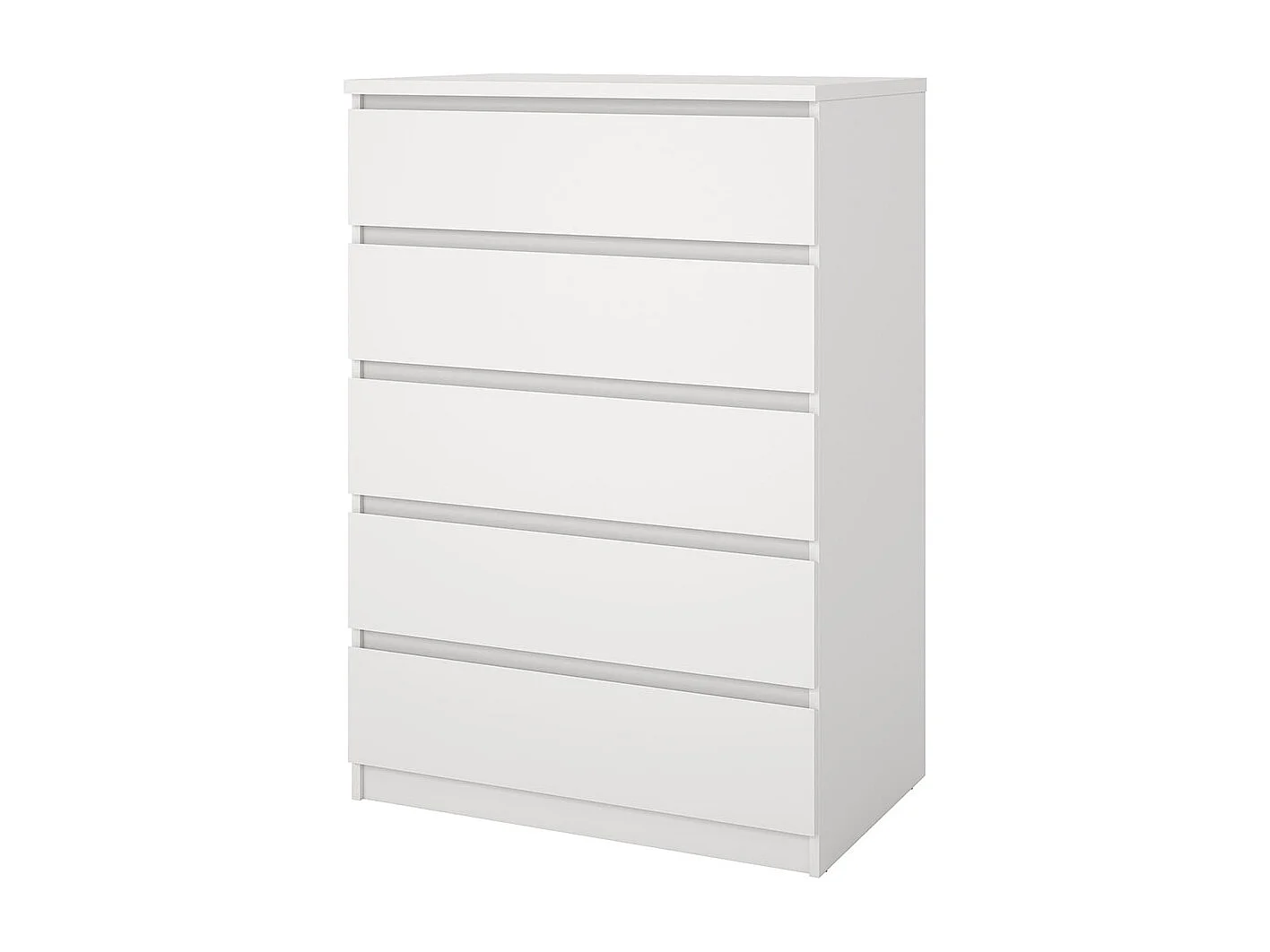 Naia Kommode 5 Schubladen weiß.