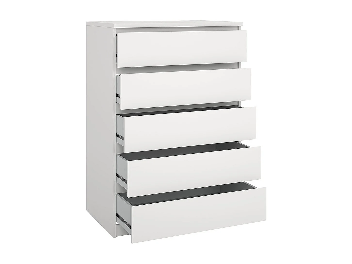 Naia Kommode 5 Schubladen weiß.