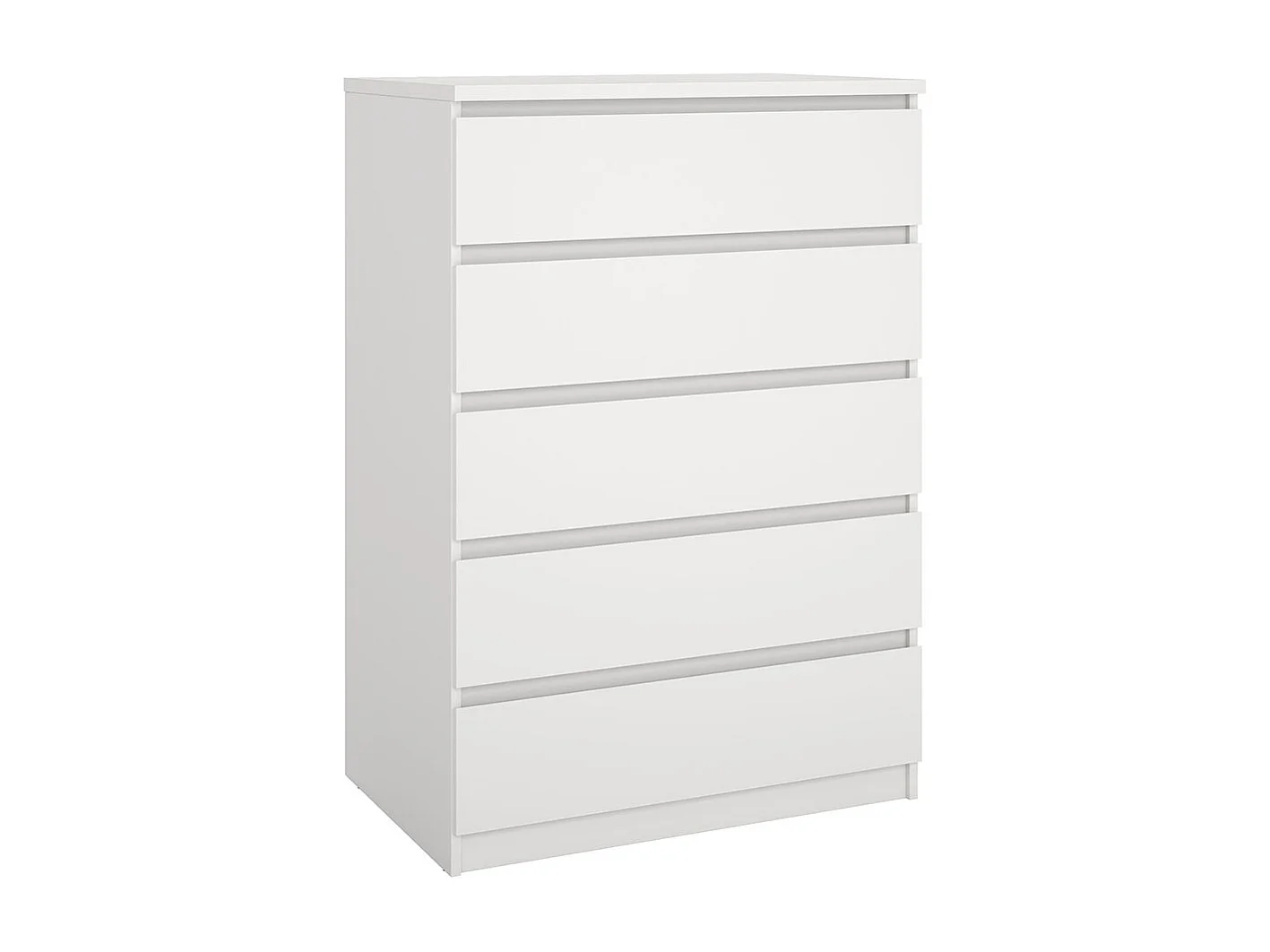 Naia Kommode 5 Schubladen weiß.