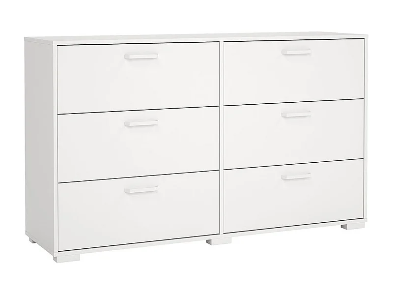 Sofia Kommode 6 Schubladen weiß.