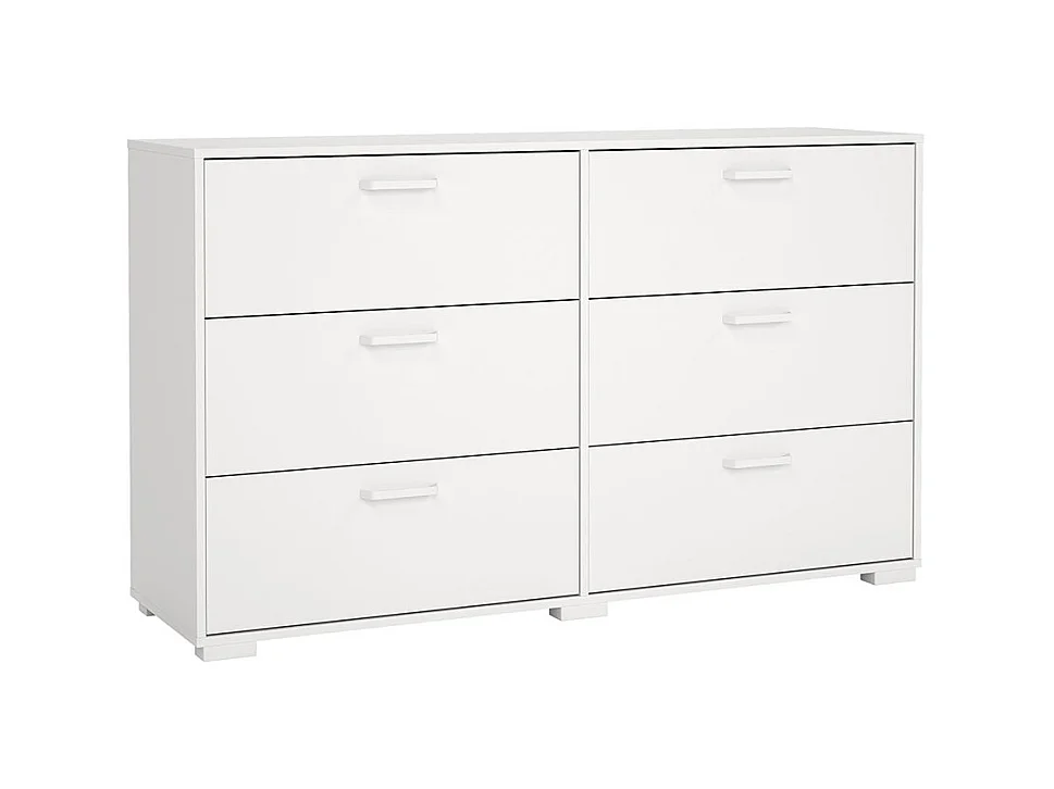 Sofia Kommode 6 Schubladen weiß.