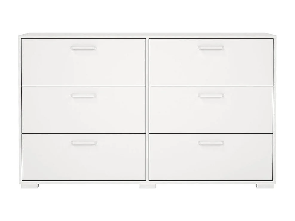 Sofia Kommode 6 Schubladen weiß.