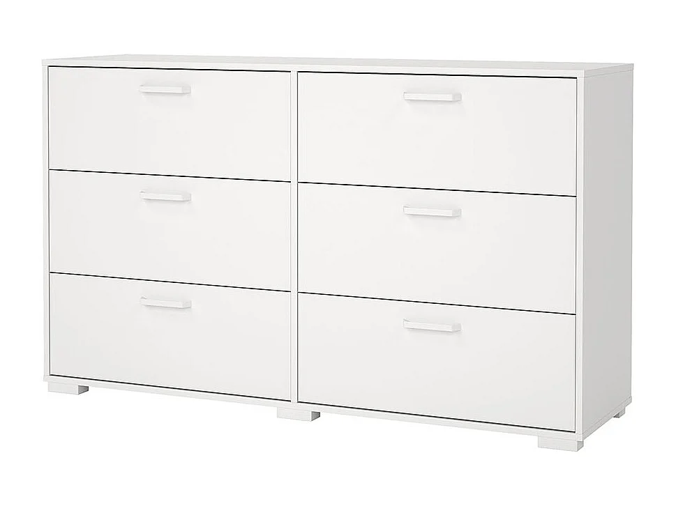 Sofia Kommode 6 Schubladen weiß.