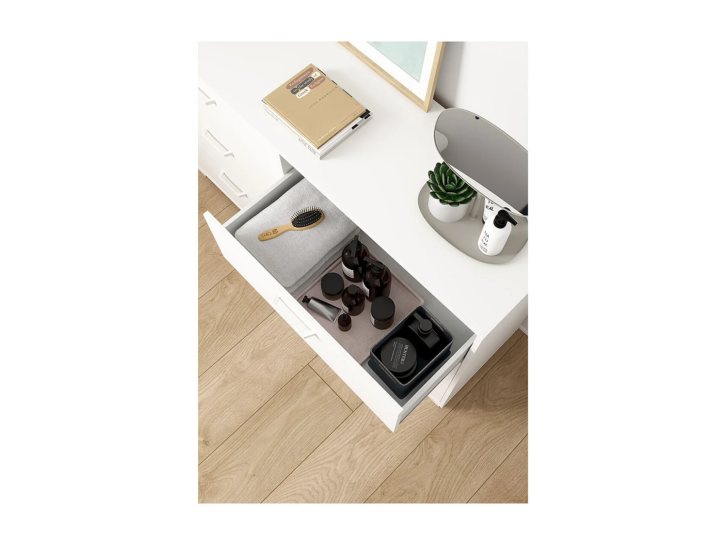 Sofia Kommode 6 Schubladen weiß.