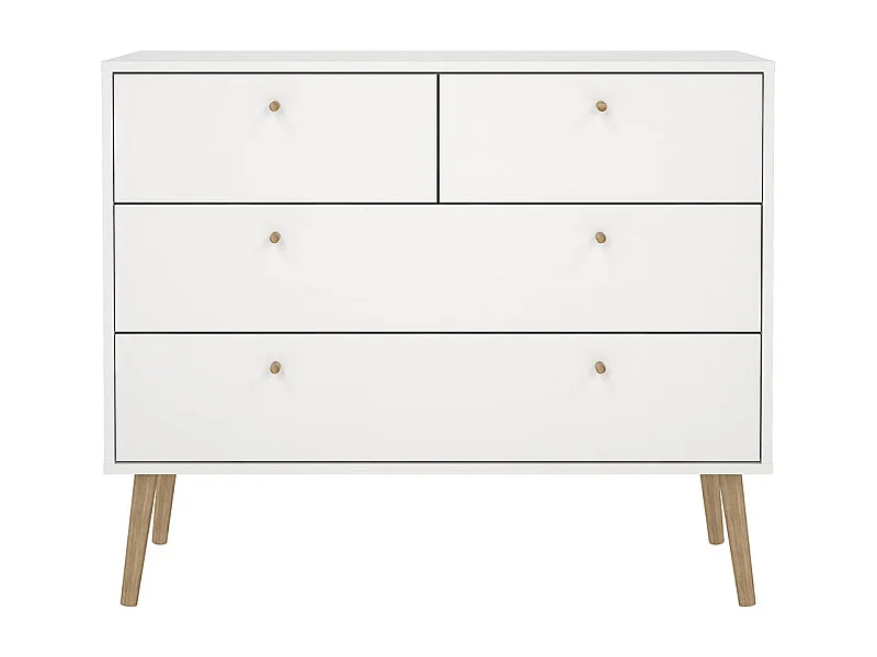 Bodo Kommode 4 Schubladen weiß.