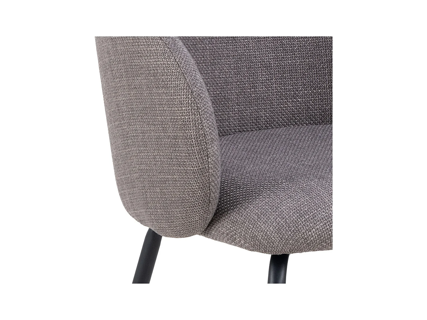 Eleanor chaise de salle à manger avec accoudoirs tissu gris clair.